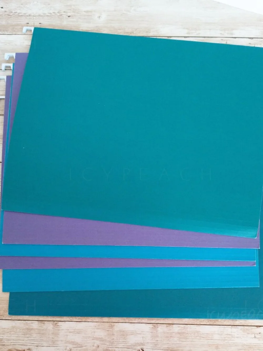 Hanging File Folders Color Coordinated 6 Pack Letter Size Office Supply Organize